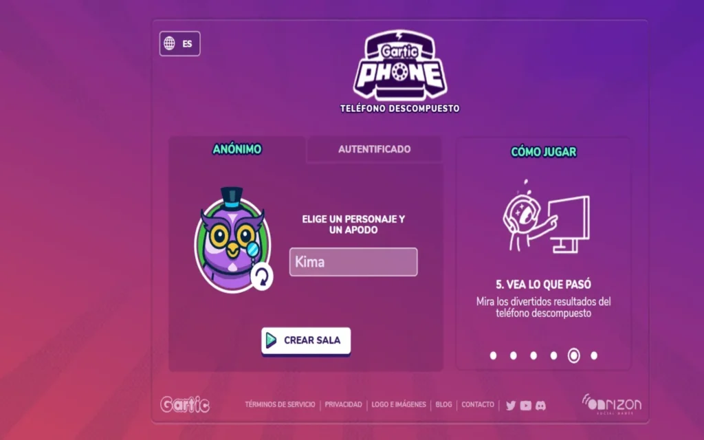 Juego en línea Gartic Phone La Orbita Gamer