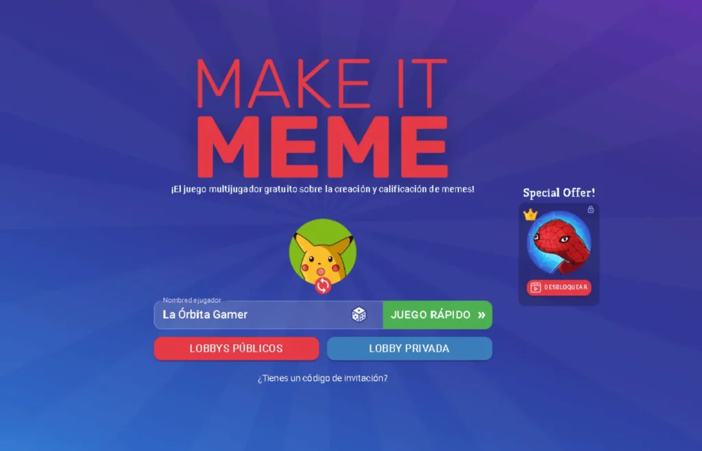 Juegos Web make it meme La Orbita Gamer